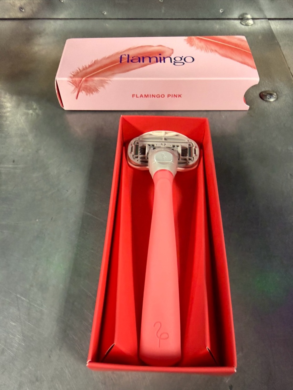 Flamingo Shaving Razor Set, Pink (NEW) - Picture 4 of 9
